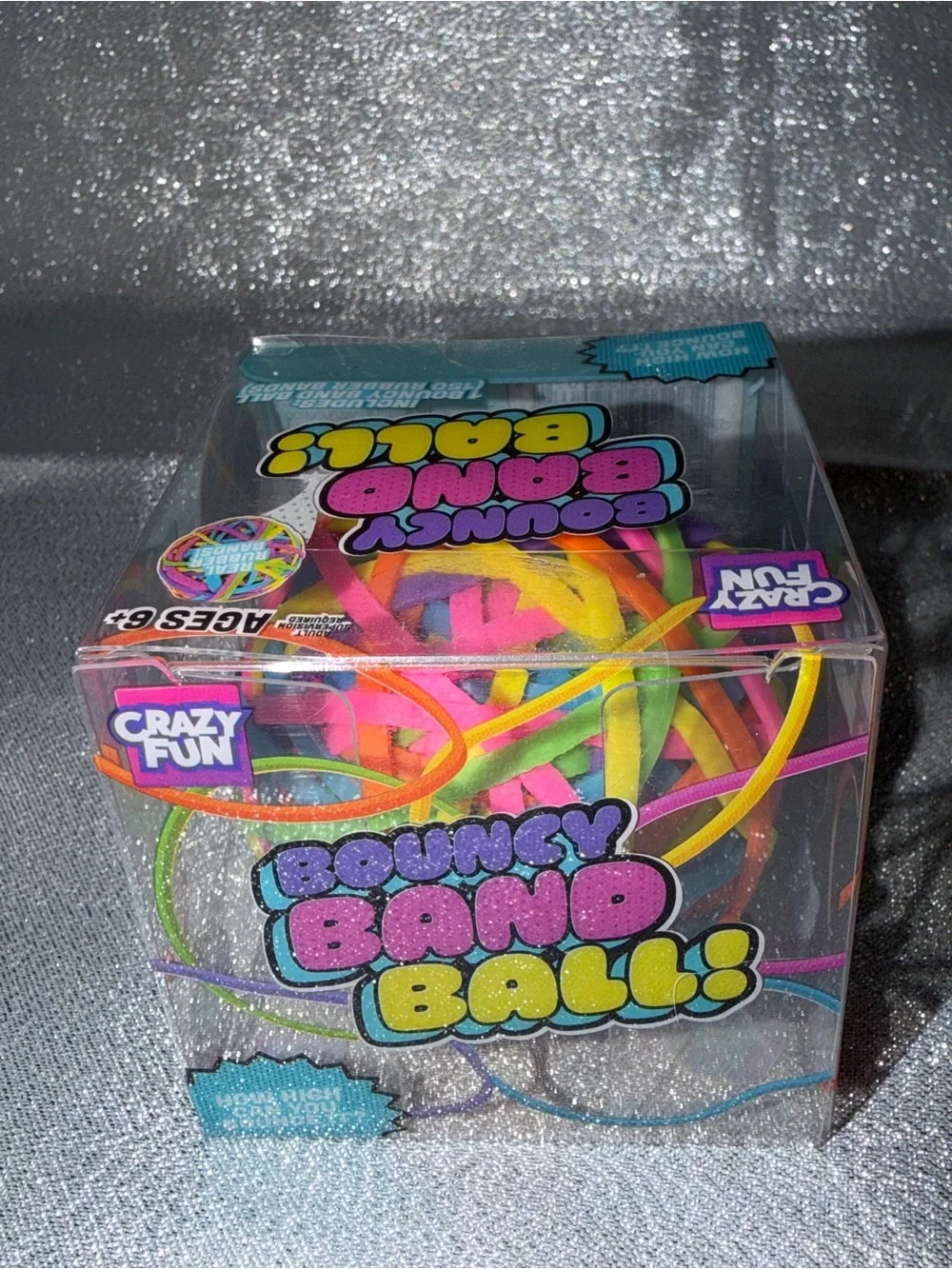Lot Of Three RMS Bouncy Band Ball - Multicolor Rubber Band Like Bounce Ball